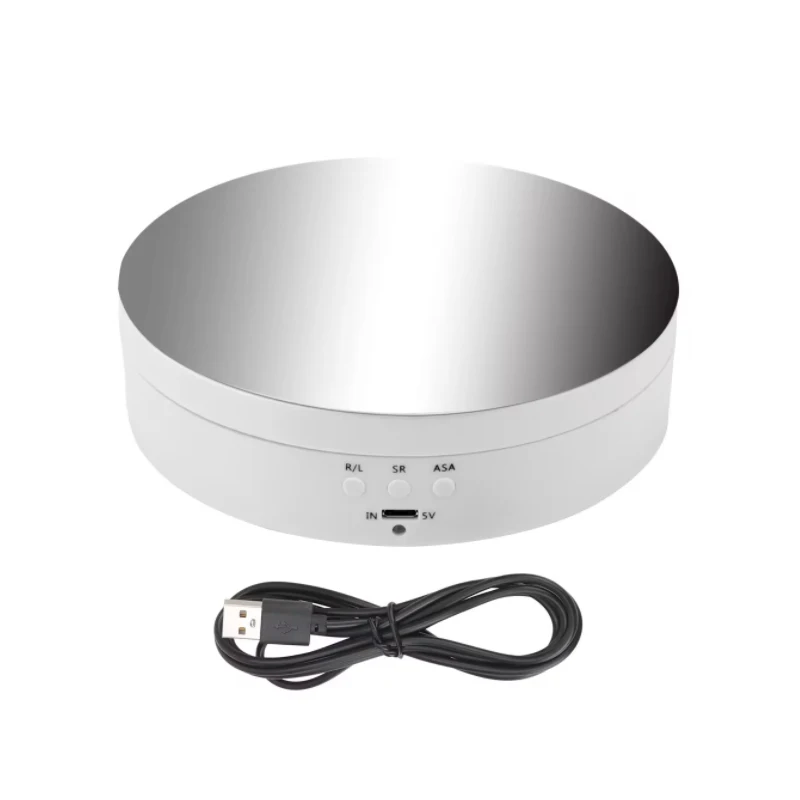 USB 전원 공급 장치, 회전 촬영, 3 단 전기 회전 미러 디스플레이 스탠드, 360 도 턴테이블, 보석 스탠드