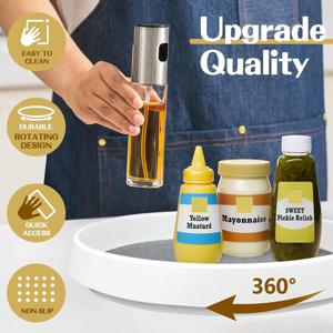 1/4Pcs 360 회전식 안티 슬라이딩 주방 조미료 회전식 스토리지 랙 식기 캐비닛 라운드 다기능 스토리지 랙