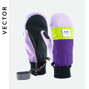 벡터 여성 전문 스키 장갑 Ultralight -30 학위 두꺼운 따뜻한 겨울 양 털 장갑 장갑 방수 스노우 보드 장갑