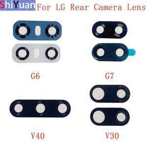 LG G6 V30 G7 V40 V35 ThinQ 카메라 유리 렌즈 교체 수리 부품에 대 한 2Pcs 후면 후면 카메라 렌즈 유리