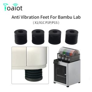 Bambu Lab P1P/P1S 방진 피트 패드 미끄럼 방지 충격 방지 방진 고무 발 패드 대나무 Bambulabs X1/X1C 3D 프린터