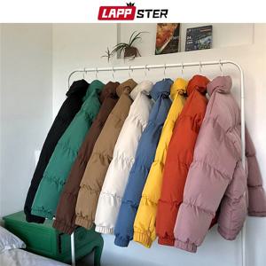 LAPPSTER 남성용 하라주쿠 컬러풀 버블 코트, 겨울 재킷, 2023 남성 스트리트웨어, 힙합 파카, 한국 블랙 의류, 푸퍼 재킷