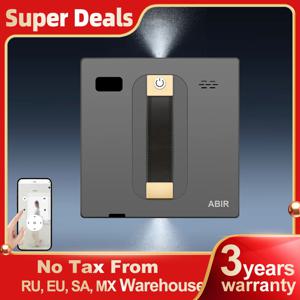 (프로모션 코드: KR1008)로봇 창 클리너 ABIR WD8, 듀얼 워터 스프레이, 스마트 메모리, 고 진공 청소기 흡입, 레이저 센서, 홈 벽 유리 청소 로봇, 앱 제어