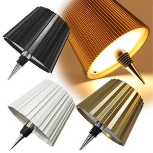 와인 병 LED 무선 테이블 램프, 금속 조도 조절 가능, USB 충전식 식탁 조명, 음료 램프, 탑 터치, 3 색