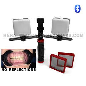 블루투스 MK-004가 장착된 HERA 치과 사진 조명 치과 의사 치아 구강 틀니 사진 및 비디오용 전화 사진 조명 키트