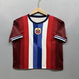 인기 없는 저지 노르웨이 홈 코트 레드 축구 유니폼 Harland Odegao 축구 유니폼 팬 버전 맞춤형 저지 특별