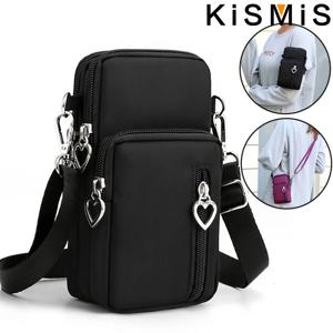 KISMIS 여성용 핸드백, 미니 백, 휴대폰 가방, 소형 크로스바디 백, 플랩 숄더백, 방수 러닝 암 밴드, 동전 지갑