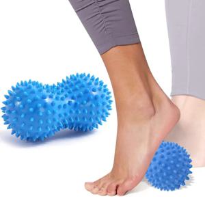근막 마사지를위한 1PCS PVC 땅콩 가시 공 자궁 경부 및 발바닥 근육 이완 훈련 운동 장비