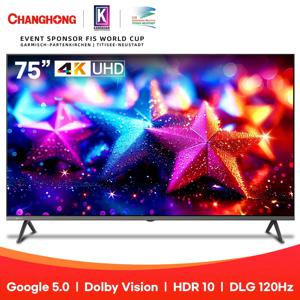 창홍 75인치 190cm 4K UHD 스마트 TV U75M9 Google 5.0 DLG 120Hz LED 벽걸이형 스탠드형 티비