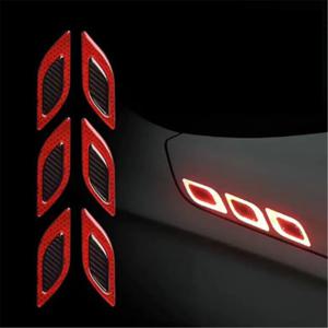 6 개/대 자동차 반사 스티커 모토 트럭에 대 한 안티 스크래치 안전 경고 스티커 자동 모터 외관 장식 액세서리