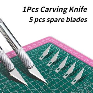 DIY 알루미늄 합금 손 조각 칼 모델 만들기 아트 나이프 나무 조각 손 계정 절단 종이 절단 도구 액세서리
