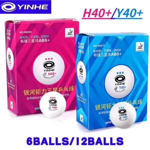 6/12 공 YINHE 3성 Y40+ H40+ 탁구공(3성, 신소재 3성 솔기 ABS 공) 플라스틱 폴리 탁구공