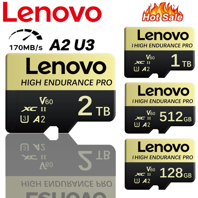 Lenovo 2TB SD 메모리 카드 1TB 512GB 256GB A2 U3 마이크로 TF SD 카드 Nintendo Switch Ps4 게임용 128GB 고속 MLC TF 카드