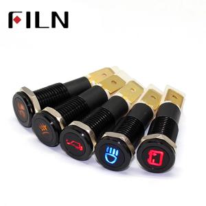 12mm 방수 램프 FILN 12V LED 자동차 보트 LED 경고 대시 보드 신호 조명 악기 파일럿 라이트