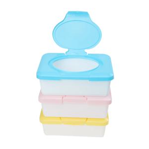 3pcs 아기 물티슈 홀더 휴대용 여행 젖은 물티슈 상자 유아 디스펜서 컨테이너 PP 소재 재사용 가능한 색상