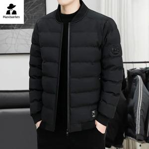 2024 새로운 겨울 남성 코트 캐주얼 모든 경기 두꺼운 야구 칼라 방풍 파카 남성 패션 경량 패딩 재킷