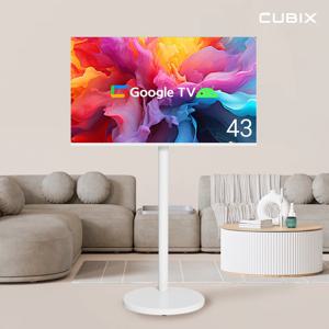 무빙큐빅스 화이트에디션 43인치 4K UHD 삼탠바이미 X2시리즈 이동식 스마트TV 삼텐바이미 중소바이미 스탠바이미