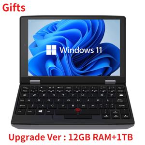 2024 휴대용 미니 노트북 금속 소형 노트북 Windows 11 7 인치 터치 스크린 사무실 N100 16GB + 1TB IPS Netbook 마이크로 컴퓨터