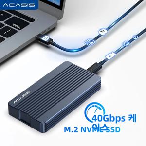Acasis 맥북용 썬더볼트 3 SSD 케이스, 데이터 저장용 데이터 전송 속도, 40Gbps M.2 MVME 인클로저, 2500-3000 MB/S 외장하드 케이스 ssd 외장케이스 40gbps 인클로저 nvme 인클로저 40gbps