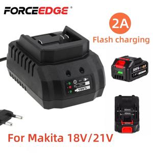 Makita 18V 21V 리튬 이온 배터리에 적합한 2.0A 배터리 충전기 Makita 배터리 교체 용 휴대용 고속 충전기 EU/US 플러그