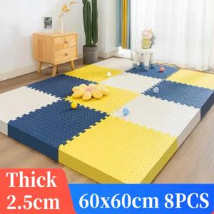발 매트 60x60cm 바닥 소음 매트 8PCS 두꺼운 2.5cm Tatame 아기 놀이 매트 활동 매트 아기 접는 카펫 게임 퍼즐 매트
