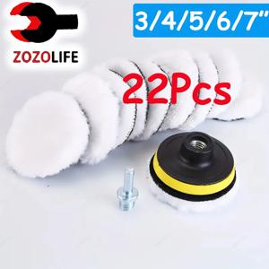 1-22Pcs 3-7 인치 양모 펠트 버핑 패드 M14 휠 자동차 폴란드어 유리 타일에 대 한 연마 패드 스테인레스 스틸 Scratche 수리 도구