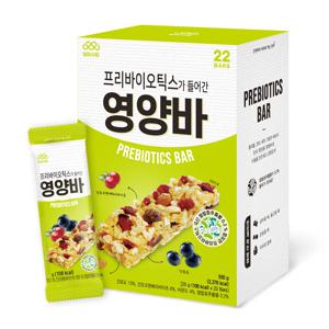 엄마사랑 프리바이오틱스 영양바 1박스 (25g x 22개) 견과류바 건강간식