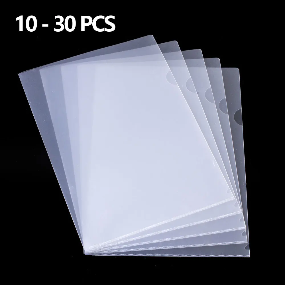 10 ~ 30 PCS A4 파일 폴더 데스크 주최자 편지지 문서 용 투명 폴더 사무실 학교 용품