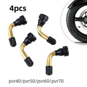 튜브리스 타이어용 4개/세트 90도 고무 앵글 밸브 튜브리스 디스크 휠용 니플(pvr40/pvr50/pvr60/pvr70)