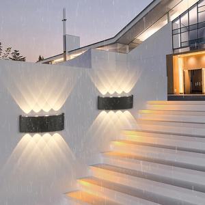 IP65 LED 벽 램프 야외 Sconce 발코니 베란다 조명 정원 마당 통로 장식 조명 실내 머리맡 램프 알루미늄 AC110V 220V