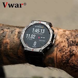 남성용 군용 스마트 워치 내장 GPS 나침반 기압 고도계, 5ATM 방수 스포츠 스마트워치, 블루투스 통화, 2025 신제품