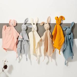 Muslin 베이비 컴포트 타올 코튼 이불 담요, 부드러운 신생아 수면 인형, 어린이 패션 수면 장난감, 진정 타올 턱받이