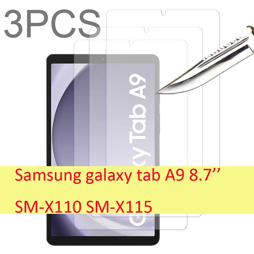 삼성 갤럭시 탭 A11 A11+ A9 플러스 11인치 A8 10.8인치 A7 라이트 8.7인치 태블릿 보호 필름용 유리 화면 보호기 3팩