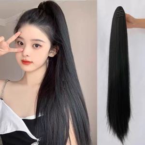 합성가발, 포니테일클립, 엑스트라롱 기질, 내추럴한 긴머리, 초경량&하이포니테일, 긴직모