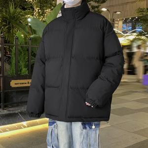 남성용 패딩 다운 아우터, 스탠드 칼라, 루즈 커플 야외 코트, 두꺼운 파카, 한국 패션, 따뜻한 겨울