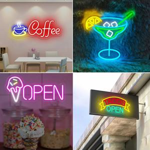 디저트 음식 LED 네온 사인 조명 커피 아이스크림 칵테일 타코 램프 패스트 푸드 레스토랑 스낵 바 벽 장식 조명