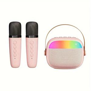 어린이 노래방 기계, 무선 마이크가 있는 휴대용 블루투스 스피커, 소녀를 위한 크리스마스 어린이 장난감 선물 4, 5, 6, 7, 8, 9,