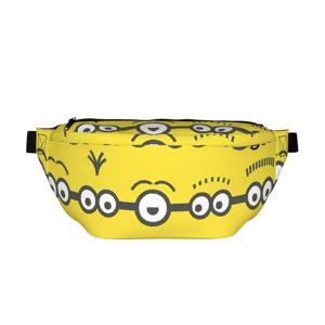 Minions 인쇄 팩 조정 가능한 벨트 가방 여행 하이킹 사이클링 러닝 여행 전화 파우치 벨트 허리 가방