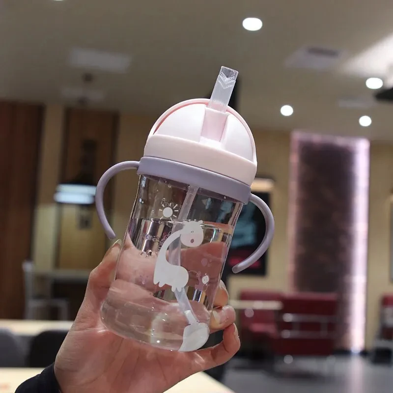 250ml 어린이용 빨대 젖병, 중력볼 와이드 입구 물병