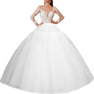 신부 웨딩 드레스를 위한 8개의 층 Tulle Crinoline 스커트 Hoopless 페티코트 속치마