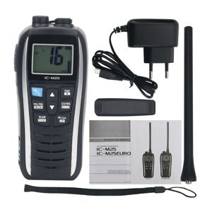 방수 IC-M25 5W 5KM VHF 해상 무전기 VHF 휴대용 송수신기