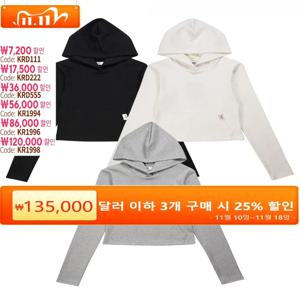 슬림핏 숏 후드티 긴팔 단색 여성 캐주얼 셔츠 한국 스타일 베이스 레이어 탑 출퇴근룩 면 00%