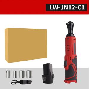 12V 무선 직각 전기 렌치 45NM 3/8 인치 래칫 렌치 분해 너트 자동차 유지 보수 도구 4 소켓