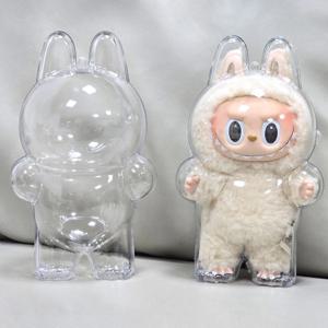 LABUBU 클리어 마카롱 케이스 더스트 케이스 Popmart 버블 마트 인형 액세서리 인형 액세서리 크리스마스와 새해 선물