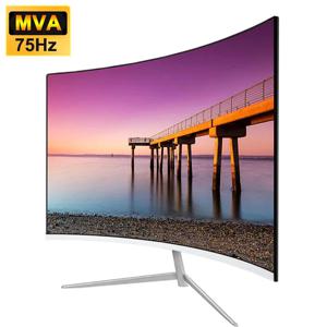 24인치 커브드 75Hz 게이밍 VA FHD 1080P 컴퓨터 모니터 2800R HDMI/VGA DCR 시력보호 VESA 100*100 2ms 응답 속도