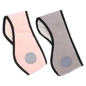 2Pcs 세련된 조정 가능한 수면 귀마개 플러시 디자인 편안한 겨울 소음 차단 귀마개 방음 헤드 밴드