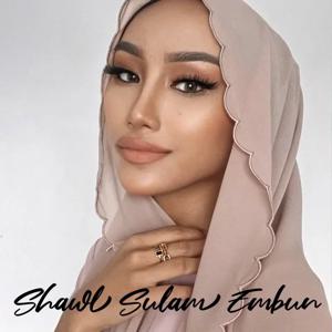 이슬람 쉬폰 Hijab Shawls 레이스 스카프 여성 솔리드 헤드 랩 여성 Hijabs 스카프 숙녀 Foulard Femme 이슬람 베일 70*180cm