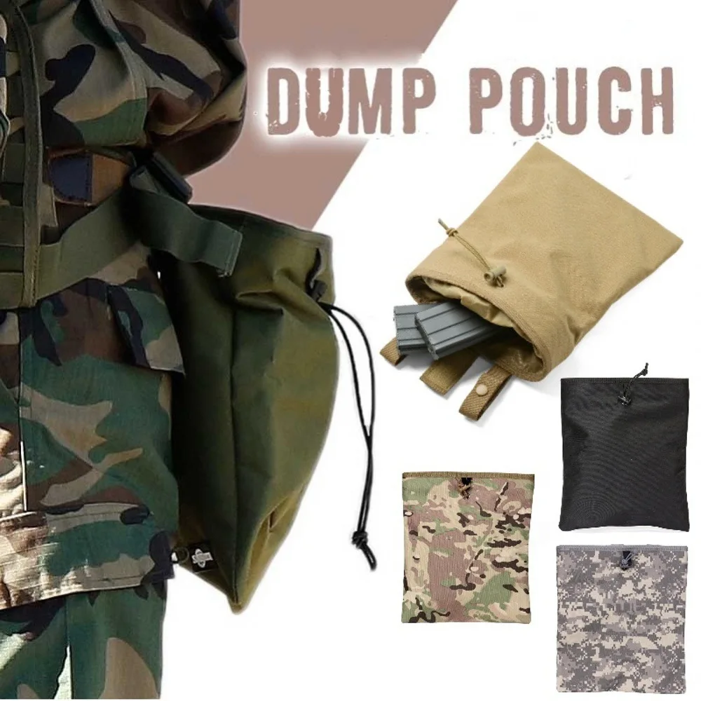 MOLLE 덤프 파우치 사냥 매거진 복구 가방 Drawstring 잡지 재활용 보관 팩 사냥 장비 홀더