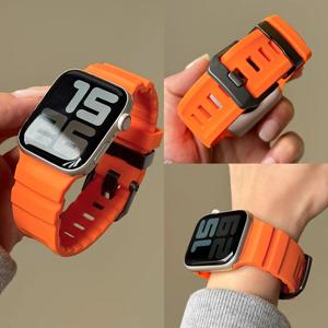 애플워치 울트라 2 11 10 9 8 7 6 SE 5용 스포츠 실리콘 밴드, 아이워치 42mm 44mm 45mm 46mm 49mm용 티타늄 메탈 브레이슬릿 스트랩