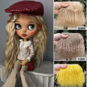 NO.26-50 도매 1pc 5*10cm/1.97*3.94inch 몽골어 모피 BJD OB11 인형 머리 뿌리 뽑기 가발 롤 인형 드레스 업 DIY 가발 인형 가발